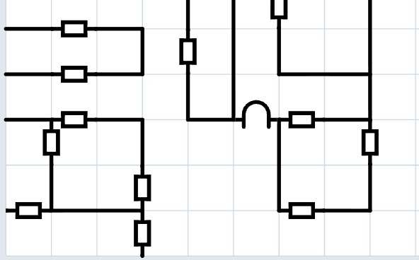 Line-based dungeon map with wall strokes and door symbols drawn on cell edges